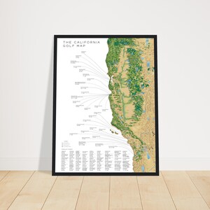 El mapa de golf de California