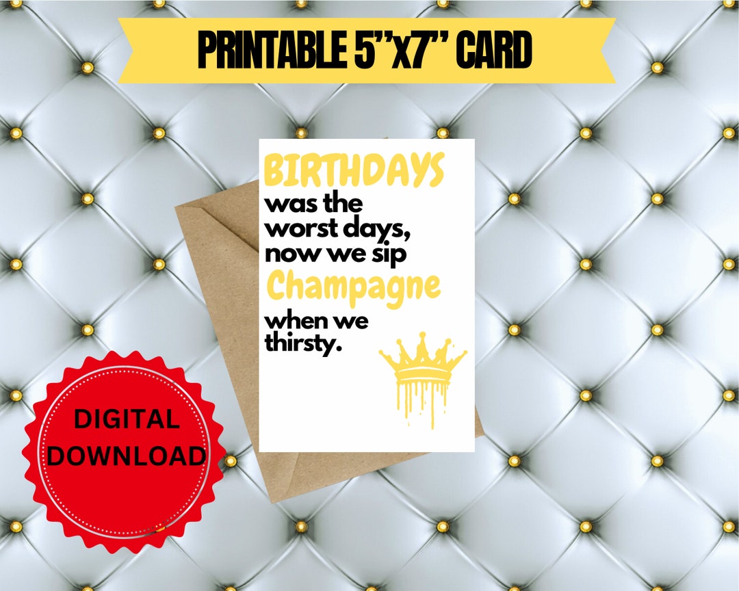 Printable Hip Hop Birthday Card Inspired by Biggie Smalls - Etsy