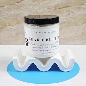 Whipped Shea Beard Butter for Men: Natural Moisturizer, Frankincense & Mahogany