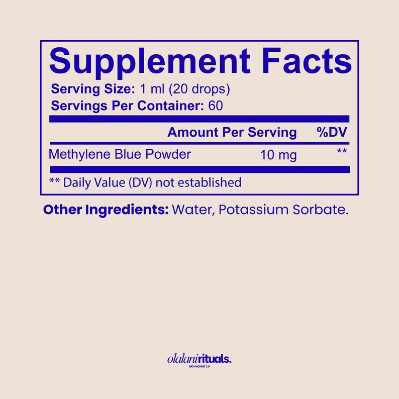 Methylene Blue Drops 10mg, Cognitive & Cellular Energy Support, Liquid Nootropic Supplement for Biohackers imagen 7