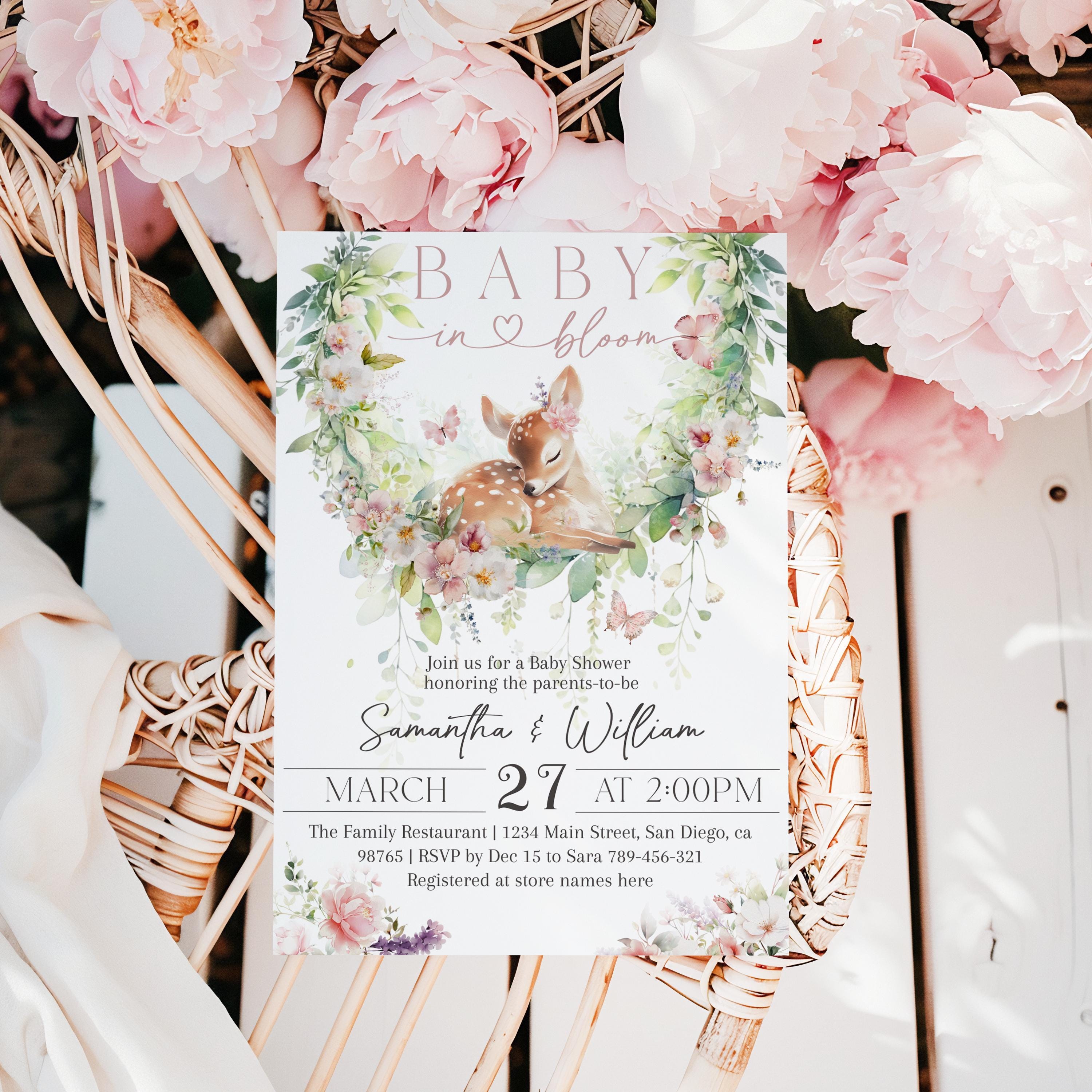 Baby In Bloom – Biglietti Per Previsioni E Consigli Baby Shower, Formato A5, 15 Carte Con Design Prato Fiorito, Ricordo Originale Per Futuri Genitori - 4
