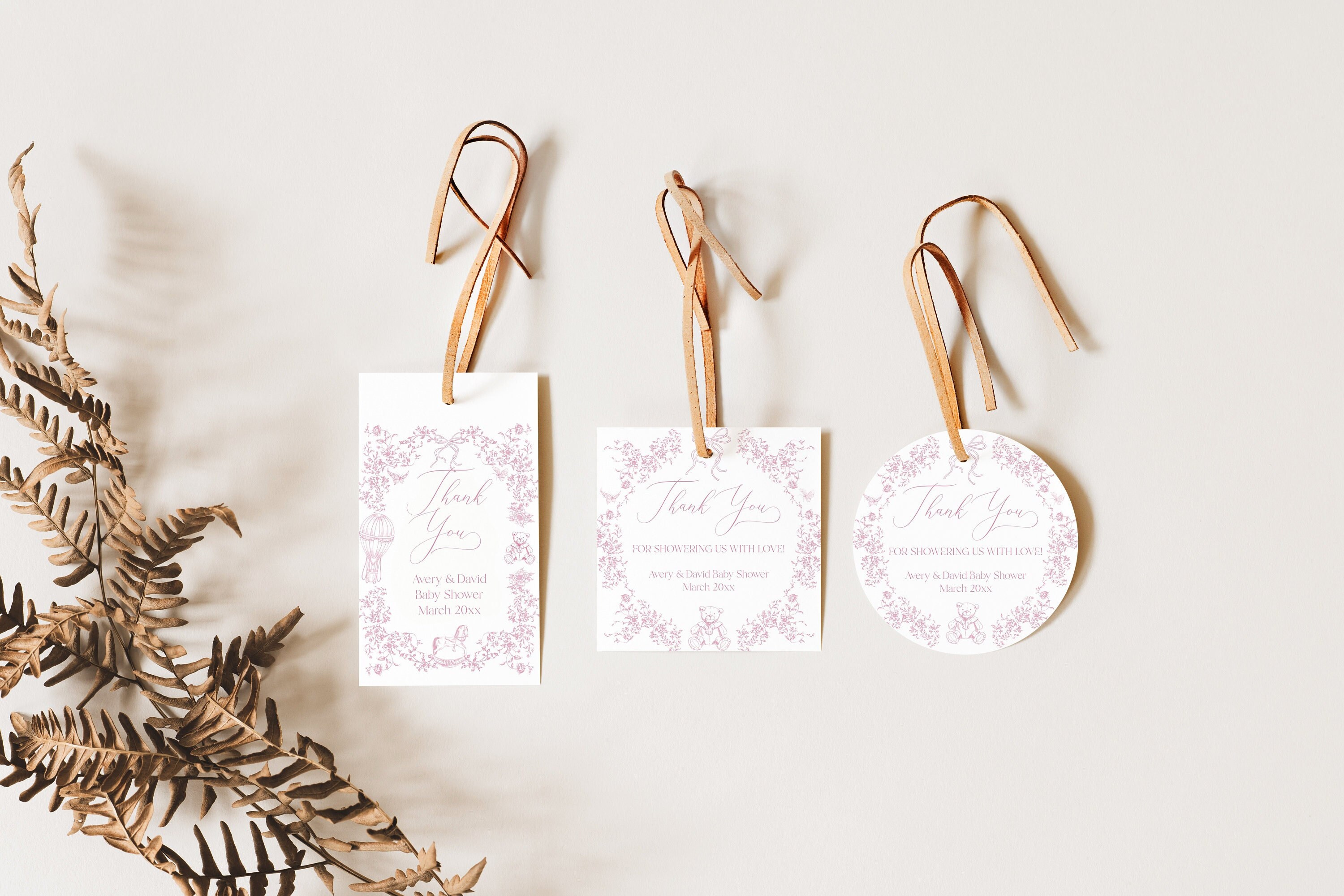 Lote De 50 Etiquetas De Agradecimiento Para Baby Shower - Color Rosa, Con Forma De Body Y Mensaje 'Gracias Por Venir'