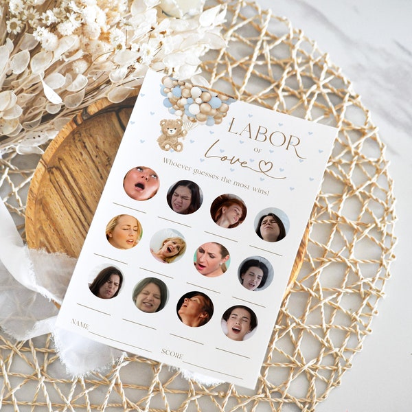Love or Labor Baby Shower Game - Etsy
