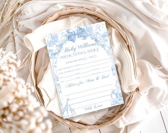 BSWHITESAFPRED10 – Carte Previsione Per Baby Shower A Tema Safari, Confezione Da 10, Design Acquerello Neutro