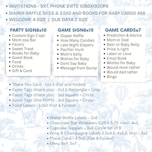 Blue Toile Safari Baby Shower Bundle, Vintage French All Blue Floral Bow Invitation Templates, Safari Animal Theme, Printable Games Bundle image 2