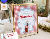 She Ready to Pop Baby Shower Guess How Many Candies Printable Games Sign   (Canva Editable)