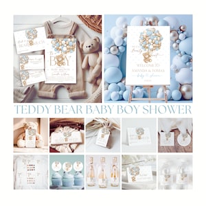 Pacchetto Baby Shower Orso, Pacchetto Invito Baby Shower We Can Bearly Wait, Pacchetto Baby Shower Tema Orso, Modello Digitale Stampabile