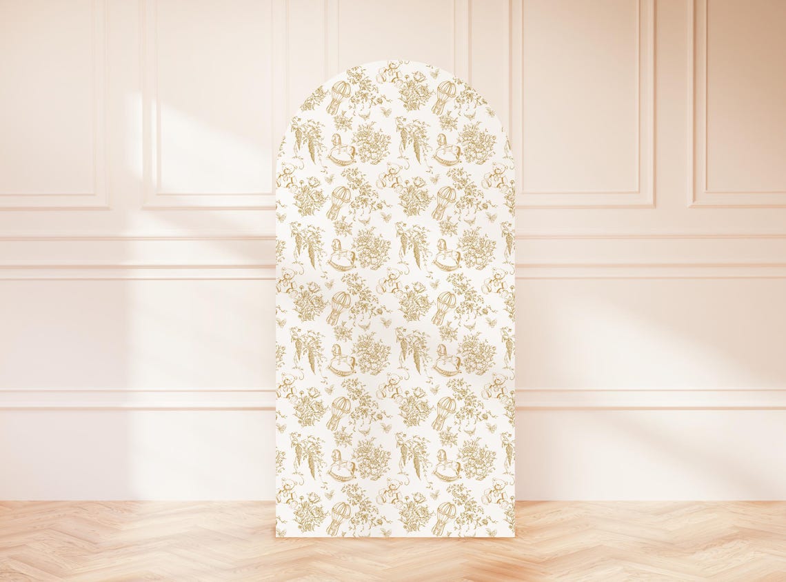 Toile Photo Backdrop Toile De Jouy Baby Shower Backdrop, Vintage Floral Toile Pattern Party ...