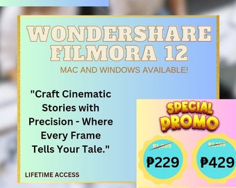 Wondershare Filmora 12 (Mac/Windows) (Accesso a vita)