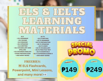 Materiales de aprendizaje ELS E IELTS (descargables/acceso de por vida)