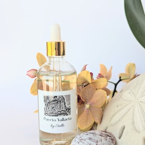 Puerto Vallarta luxury body oil, Scented Body oil, Plant based body oil, Handcrafted body oil, Body moisturizer, natural moisturizer.
