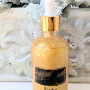 Rome shimmer body oil, Scented Body oil, Plant based body oil, Handcrafted body oil, Body moisturizer, natural moisturizer, healing oil.