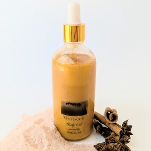 Morocco shimmer body oil, Scented Body oil, Plant based body oil, Handcrafted body oil, Body moisturizer, natural moisturizer, healing oil.