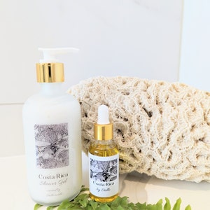 Costa Rica-douchestoomboot met etherische olie - douchebundel aromatherapie - douchesteendiffusor - douchecadeauset etherische olie