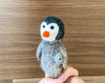 Penguin Finger Puppet | Felt Penguin, Animal Puppet, Felt Animal Puppet, Educational Storytelling Toy, Felt Toy, Learning Toy, Photo Prop