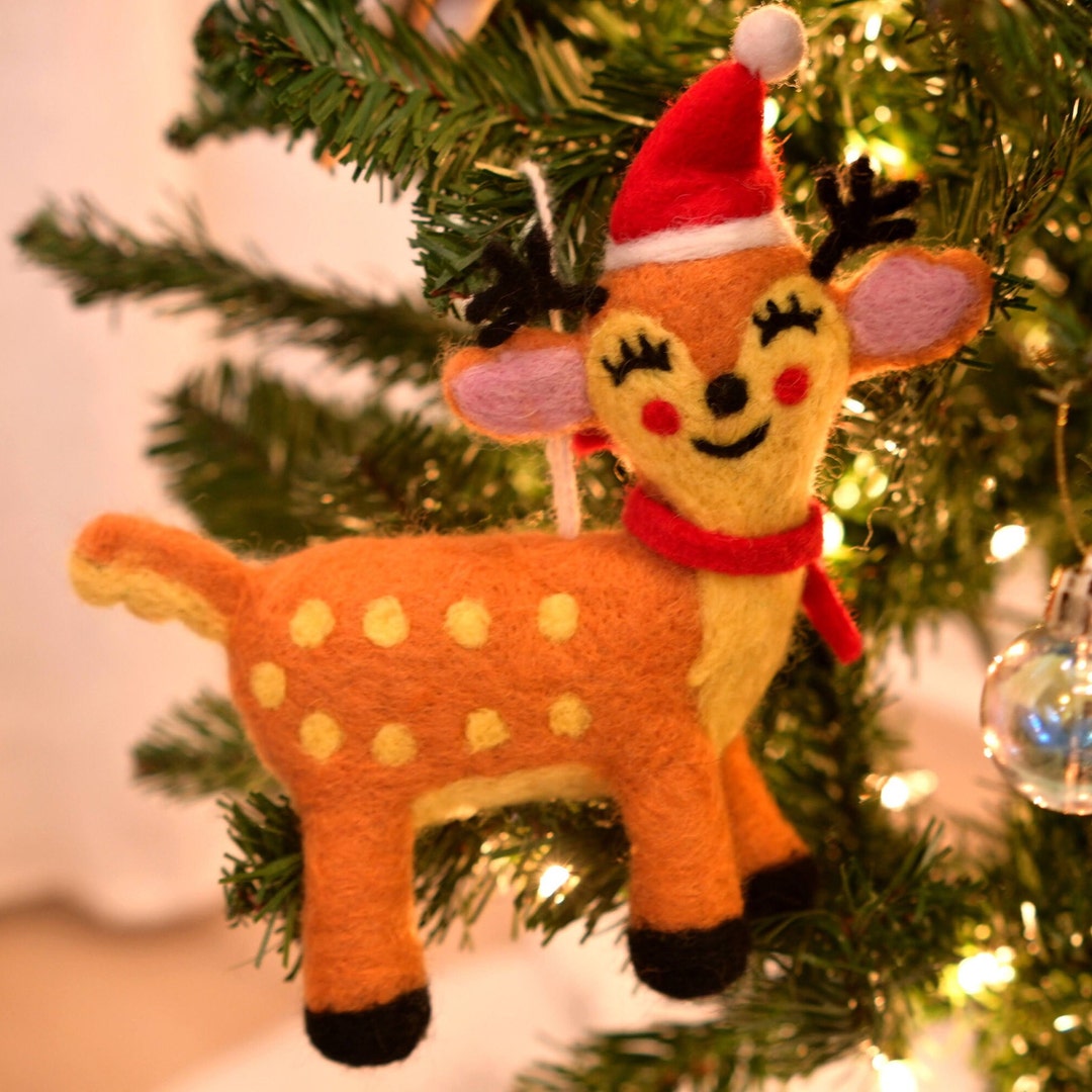 Deer Ornament Reindeer Ornament, Santa Reindeer, Christmas Ornament