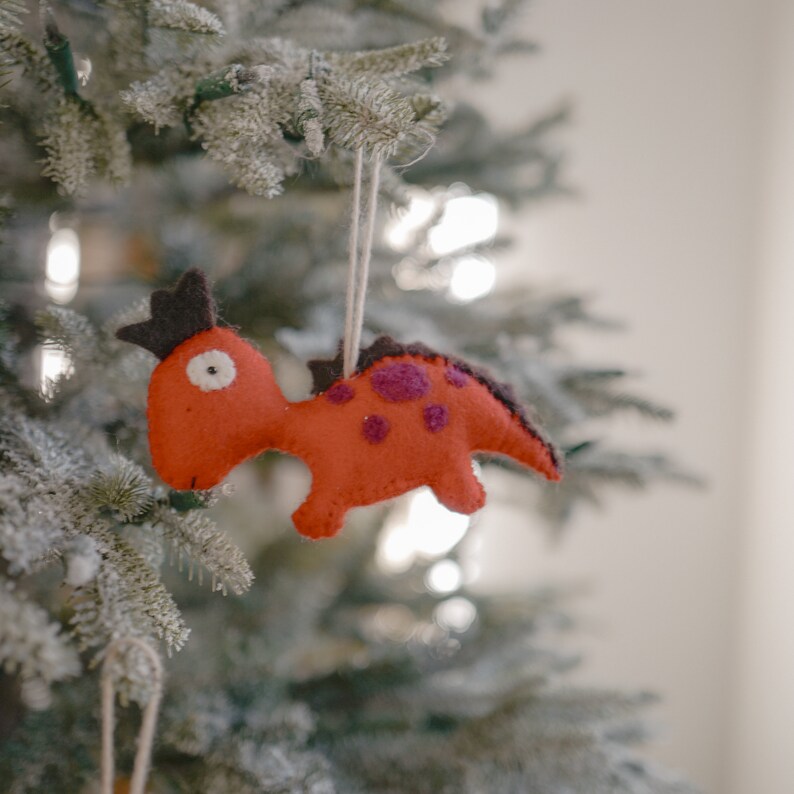 Felt Dinosaur Ornament, Spinosaurus Ornament, Christmas Ornament