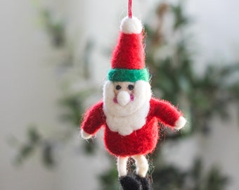Christmas Santa Ornament, Wool Felt Santa Ornament, Felt Christmas Ornament, Felt Ornament, Santa Claus Ornament, Santa Ornament, Felt Toy