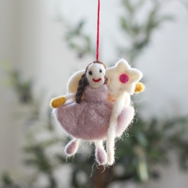 Angel Ornament | Ballerina Ornament, Christmas Angel, Christmas Ornament, Waldorf Fairy, Fair Trade Christmas Decor, Handmade in Nepal