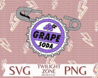 Trauben Soda SVG | Einfach zu schneidende Dateien für Cricut und Farben. PNG | Farbdatei zum Drucken und Sublimieren