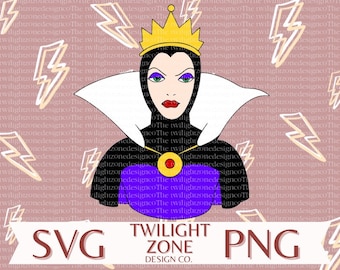 Reina malvada SVG / archivo de corte fácil para Cricut, capas por color. PNG / archivo de color para impresión y sublimación
