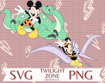 Ratones dinosaurio SVG/archivo de corte fácil para Cricut, con capas por color. PNG/archivo de color para impresión y sublimación