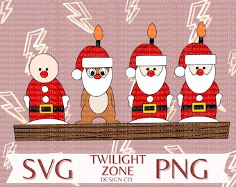 Hidden Santa SVG | easy cut file for Cricut, Layered by colour. PNG | colour file for printing and sublimination