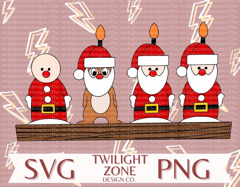 Hidden Santa SVG | easy cut file for Cricut, Layered by colour. PNG | colour file for printing and sublimination
