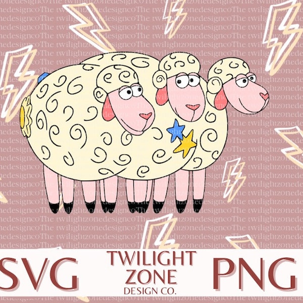 Sheep SVG | easy cut file for Cricut, Layered by colour. PNG | colour file for printing and sublimination