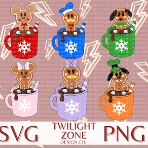 Hot cocoa bath pals SVG | easy cut file for Cricut, Layered by colour. PNG | colour file for printing and sublimination