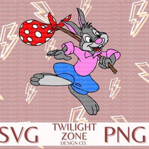 Brer Kaninchen SVG | Einfach zu schneidende Dateien für Cricut und Farben. PNG | Farbdatei zum Drucken und Sublimieren