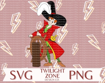 Captain Peter SVG | easy cut file for Cricut, Layered by colour. PNG | colour file for printing and sublimination