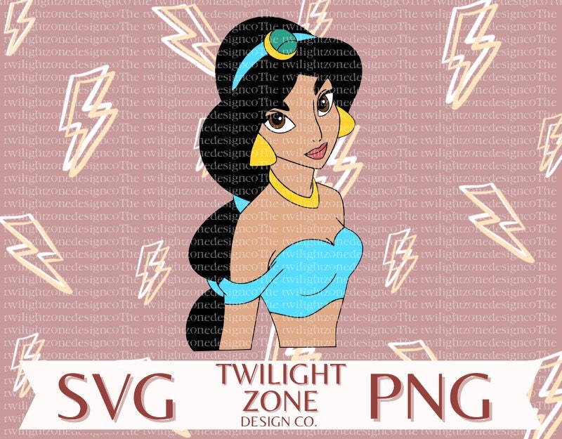 プリンセスジャスミン SVG | Cricut 用の簡単なカット ファイル、色