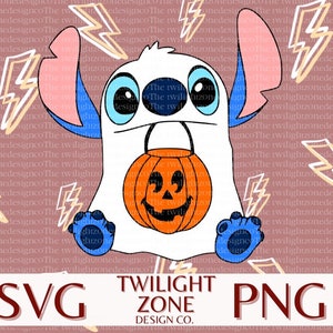 Stitch ghost SVG | easy cut file for Cricut, Layered by colour. PNG | colour file for printing and sublimination
