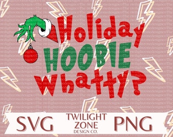 Holiday whoobie whatty SVG | easy cut file for Cricut, Layered by colour. PNG | colour file for printing and sublimination