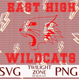 Wildcats SVG | easy cut file for Cricut, Layered by colour. PNG | colour file for printing and sublimination