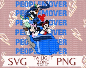 Peoplemover SVG | easy cut file for Cricut, Layered by colour. PNG | colour file for printing and sublimination