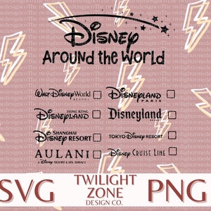 Parks checklist SVG | easy cut file for Cricut, Layered by colour. PNG | colour file for printing and sublimination