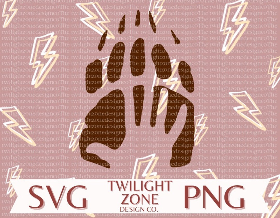 Bear Paw SVG Easy Cut File for Cricut, Layered by Colour. PNG Colour