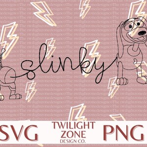 Slinky dog SVG | łatwy plik do cięcia dla Cricut, warstwowy według koloru PNG | plik kolorowy do drukowania i sublimacji