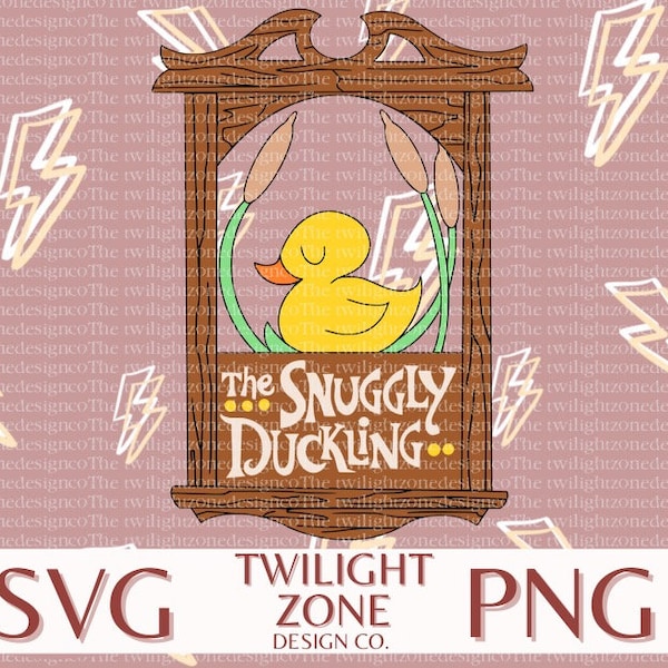 Snuggly duckling SVG | easy cut file for Cricut, Layered by colour. PNG | colour file for printing and sublimination