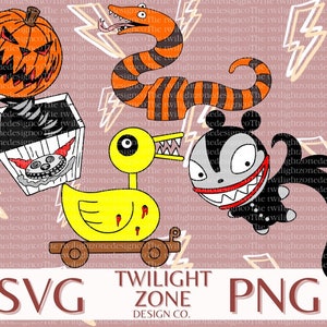 Nightmare toys SVG | easy cut file for Cricut, Layered by colour. PNG | colour file for printing and sublimination
