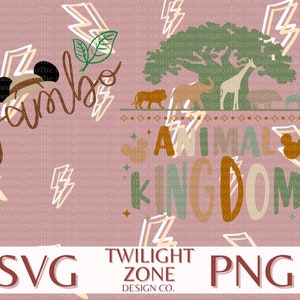 Animal kingdom SVG | easy cut file for Cricut, Layered by colour. PNG | colour file for printing and sublimination