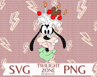 Birthday goof SVG | easy cut file for Cricut, Layered by colour. PNG | colour file for printing and sublimination