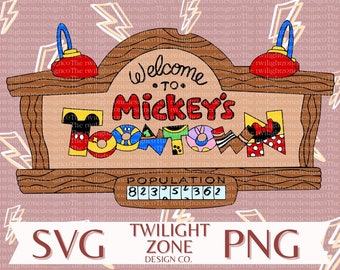 Toontown-svg | eenvoudig te knippen bestand voor de Cricut, gelaagd op kleur. PNG | kleurenbestand voor afdrukken en sublimatie