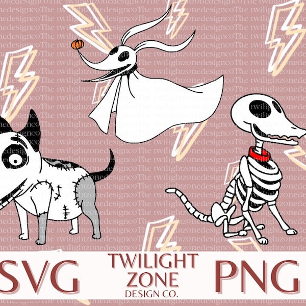 Spooky dogs SVG | easy cut file for Cricut, Layered by colour. PNG | colour file for printing and sublimination