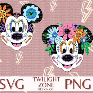 Souris crâne en sucre SVG | Fichier facile à découper pour Cricut, superposé par couleur. PNG | fichier couleur pour impression et sublimation