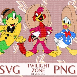 Three caballeros SVG | easy cut file for Cricut, Layered by colour. PNG | colour file for printing and sublimination