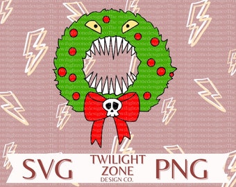 Monster wreath SVG | easy cut file for Cricut, Layered by colour. PNG | colour file for printing and sublimination