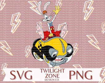 Archivo SVG/de corte fácil de Roger Taxi para Cricut, con capas por color. Archivo PNG/de color para impresión y sublimación